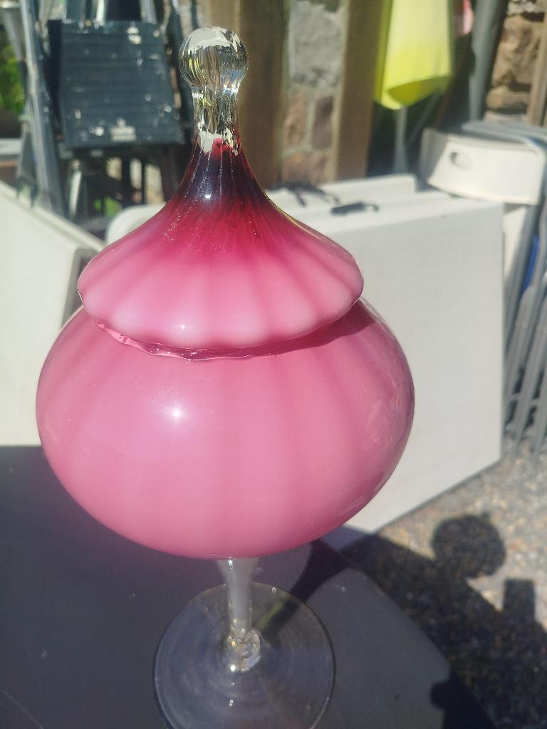 ANCIEN GRAND DRAGEOIR EN OPALINE, Enlèvement ou Envoi
