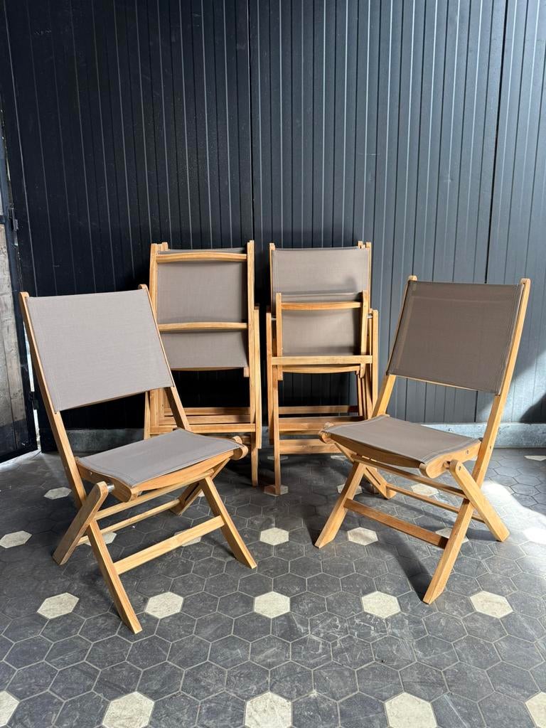 Tuinstoelen teak nieuw 8stuks, Tuin en Terras, Tuinstoelen, Ophalen, Nieuw, Teakhout, Inklapbaar