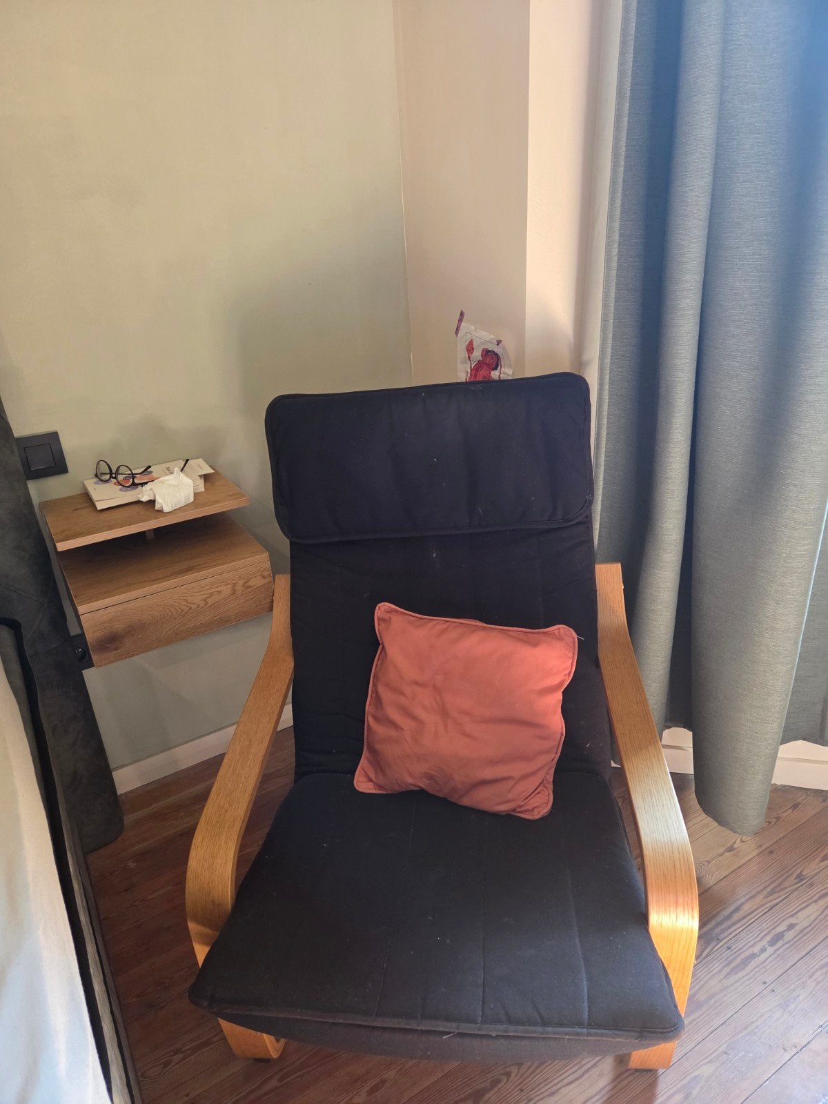 Fauteuil Ikea zwart, Huis en Inrichting, Fauteuils, Ophalen