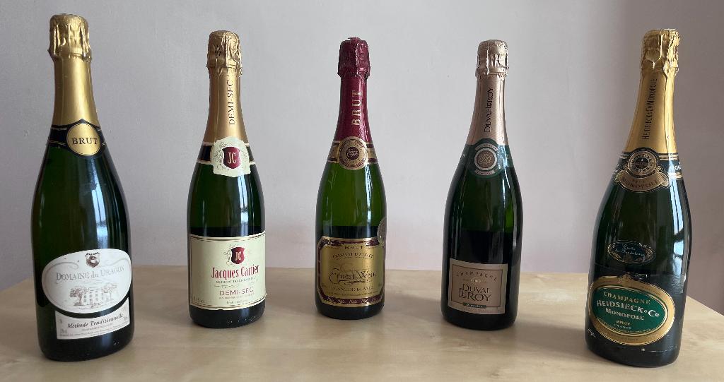 Lot champagnes & mousseux: Bernard-Massard, Heidsieck, etc., Enlèvement, Comme neuf, Champagne, Pleine