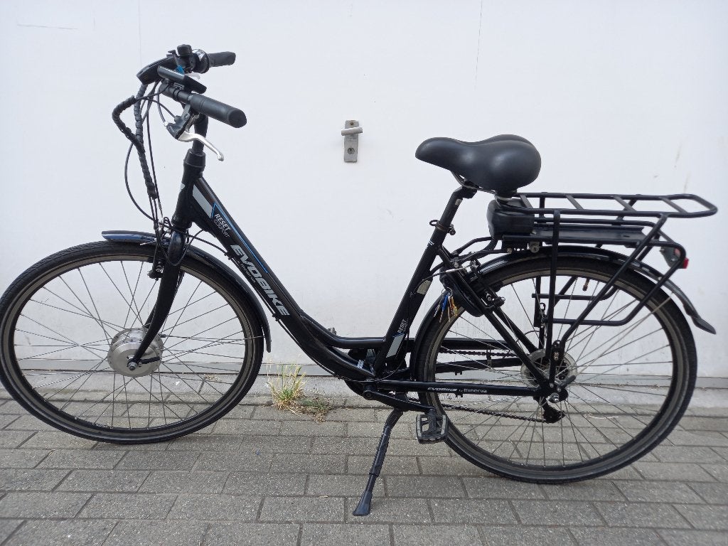Vélo électrique Minerva EVOBIKE - 4.565 km - Très bon état, Vélos & Vélomoteurs, Autres marques, Frein sur jante, 45 à 49 cm, Femmes