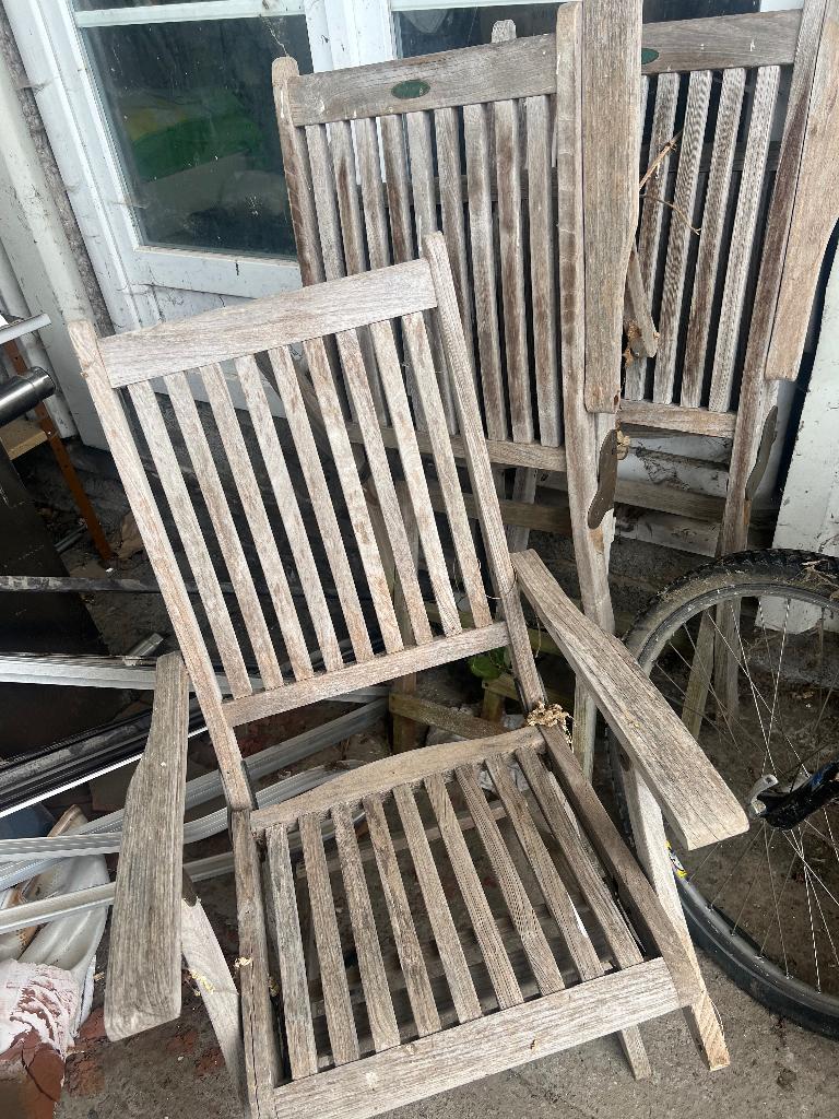Terrasstoelen hout, Ophalen, Hout