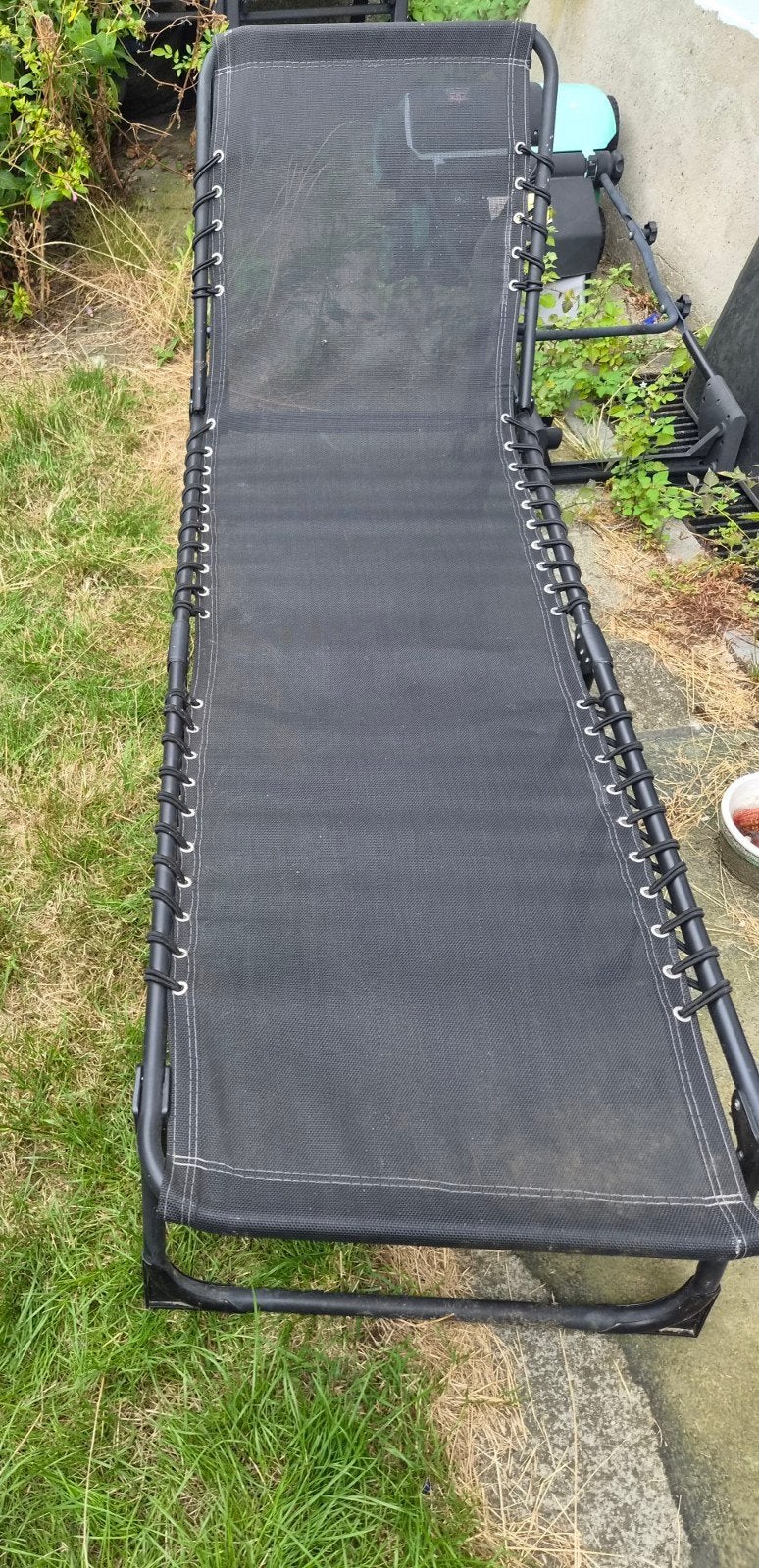 zwarte ligstoel tuin, Tuin en Terras, Ophalen