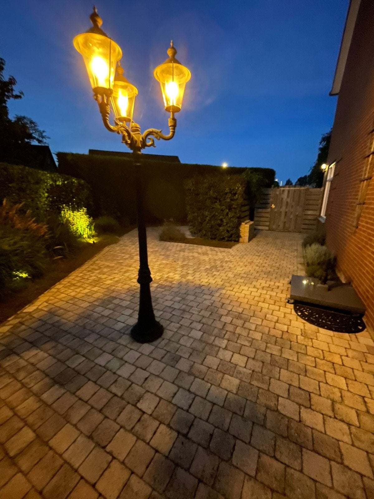 Echte Antieke lantaarn, Lampadaire, Aluminium, Enlèvement, Utilisé