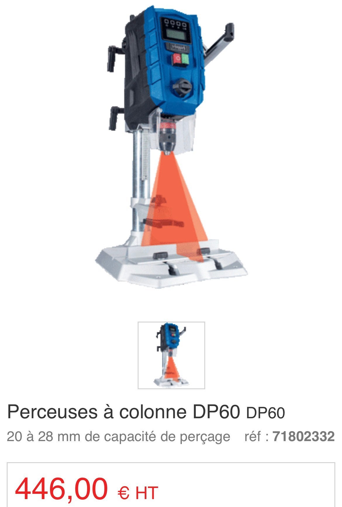 Perceuses à colonne à laser DP60 DP60 neuve emballée, Bricolage & Construction, Enlèvement, Neuf