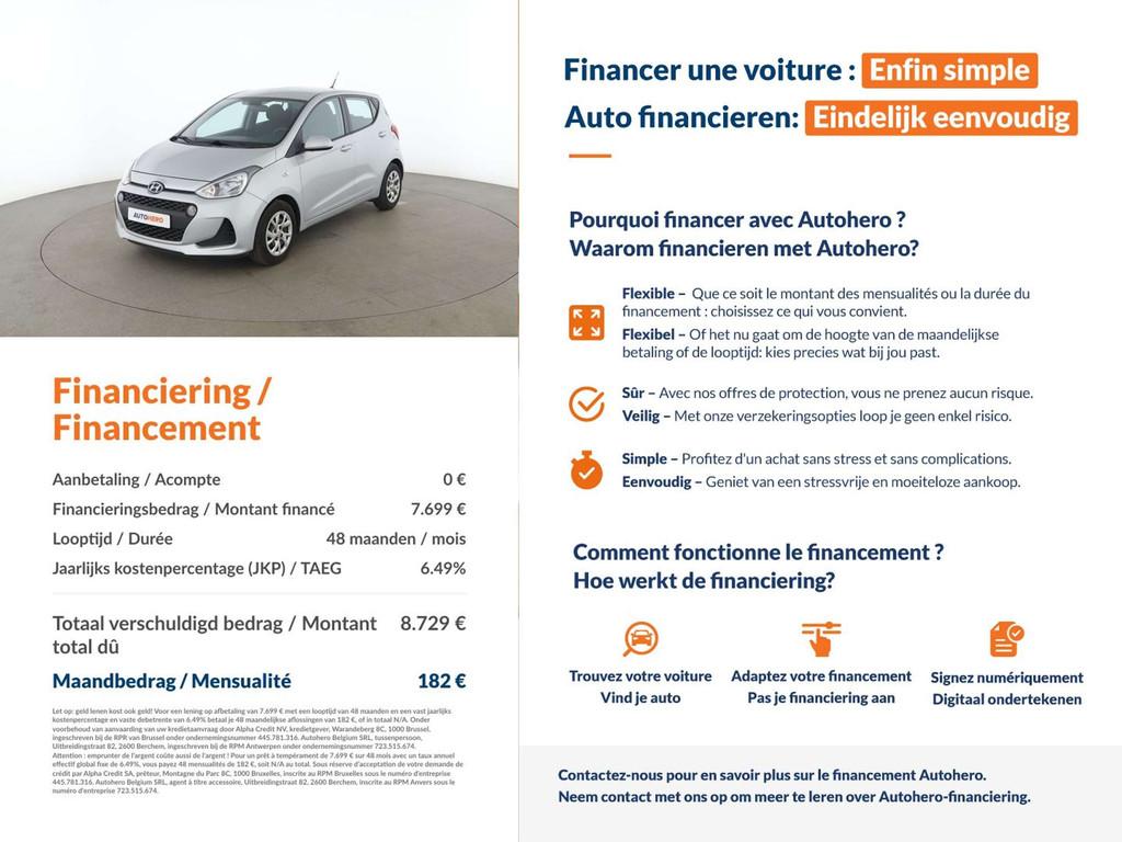 Hyundai i10 1.0 Basis (bj 2017), Voorwielaandrijving, Stof, Gebruikt, Zwart