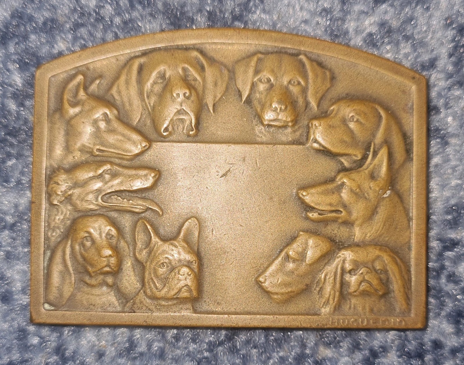 Bronzen Plakket - Plaquette ( 5cm x 7cm ), Antiek en Kunst, Antiek | Brons en Koper, Ophalen