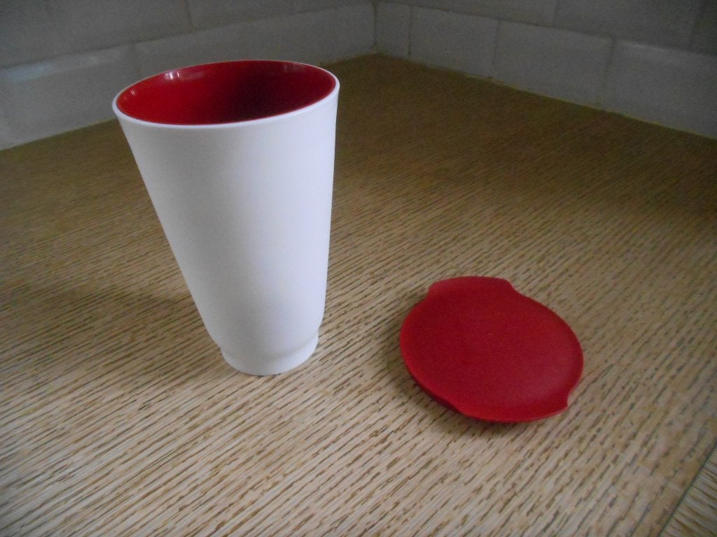 Tupperware dubbelwandige hermetische beker 0,45L Mobilhome, Huis en Inrichting, Ophalen of Verzenden, Luchtdicht