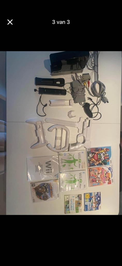 Nintendo Wii met 1 controller, accessoires en spelletjes, Games en Spelcomputers, Ophalen, Gebruikt, Met 1 controller, Met games