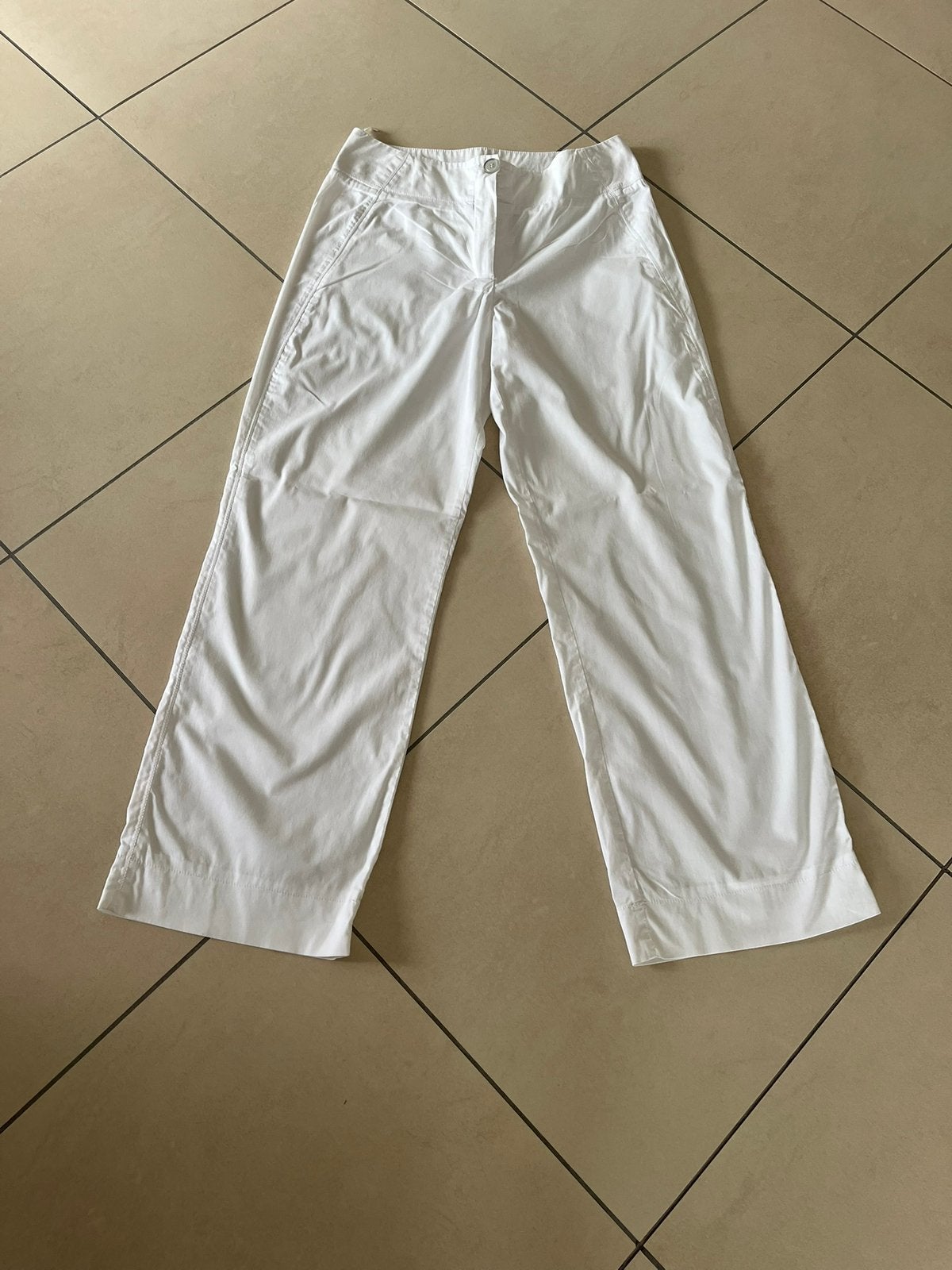 Witte broek, Kleding | Dames, Maat 38/40 (M), Wit, Ophalen of Verzenden, Lang
