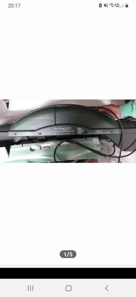 Ultraviolet vijverlamp met houder, Ophalen