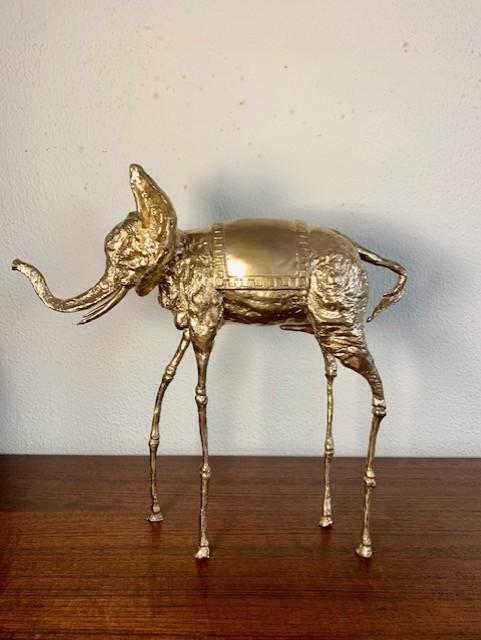 Bronzen Beeld naar Salvador Dali Space Elephant Olifant  , Ophalen of Verzenden