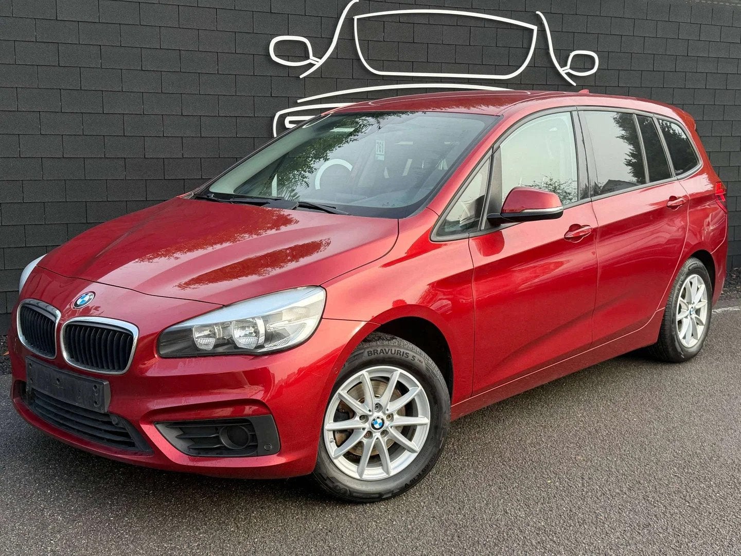 BMW 2 Serie 216 i Gran Tourer+7 PLACES+AIRCO+NAVI+JANTES+EUR, Auto's, 75 kW, Stof, 2 Reeks, 7 zetels