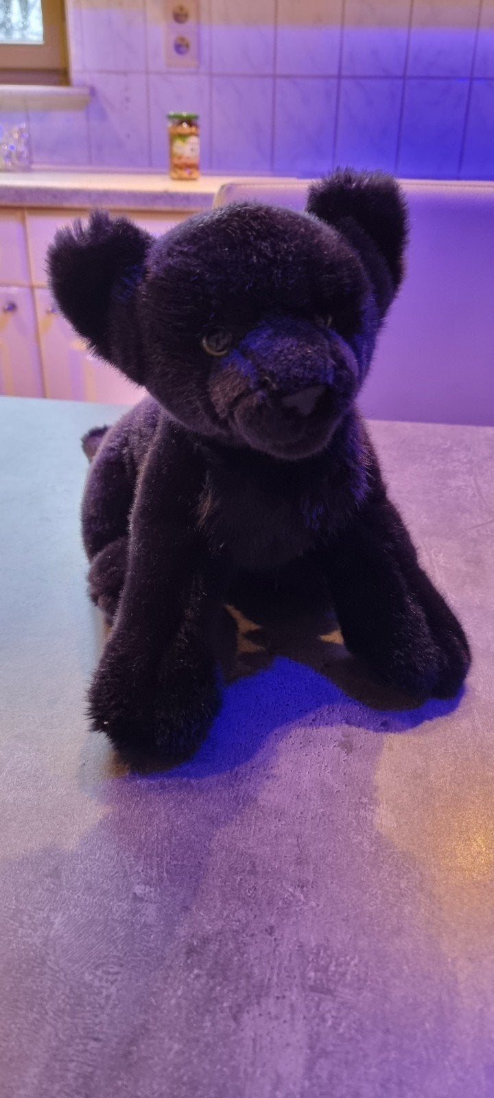 Teddy Hermann Zwarte panter, Kinderen en Baby's, Speelgoed | Knuffels en Pluche, Ophalen of Verzenden, Zo goed als nieuw, Zwart