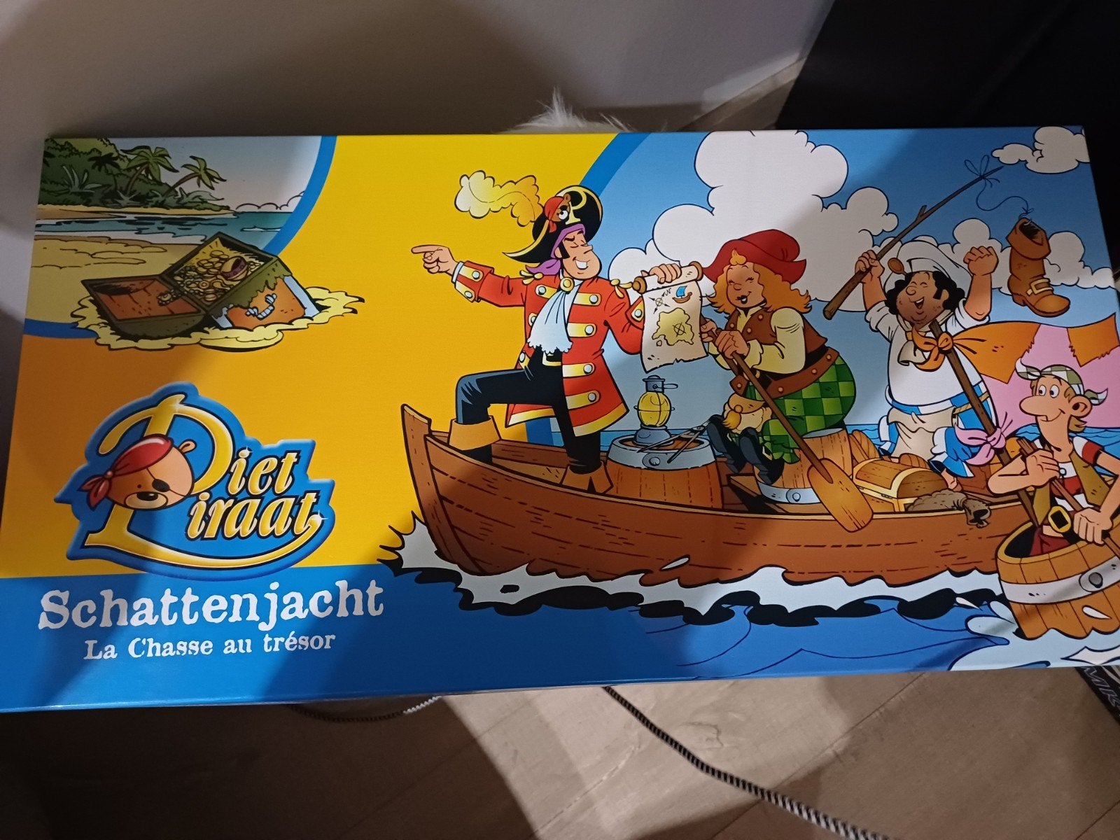 Piet Piraat bordspel, Trois ou quatre joueurs, Enlèvement, Comme neuf, Studio 100
