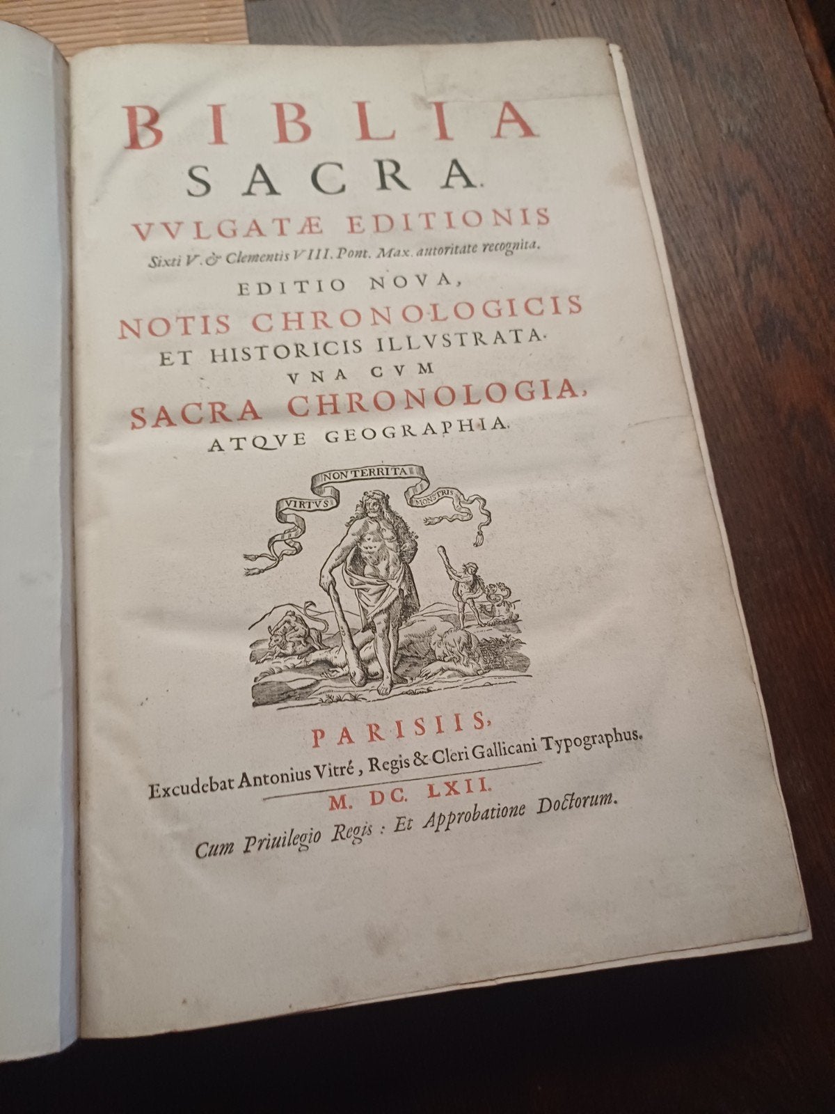 Bible ancienne de 1662, Enlèvement