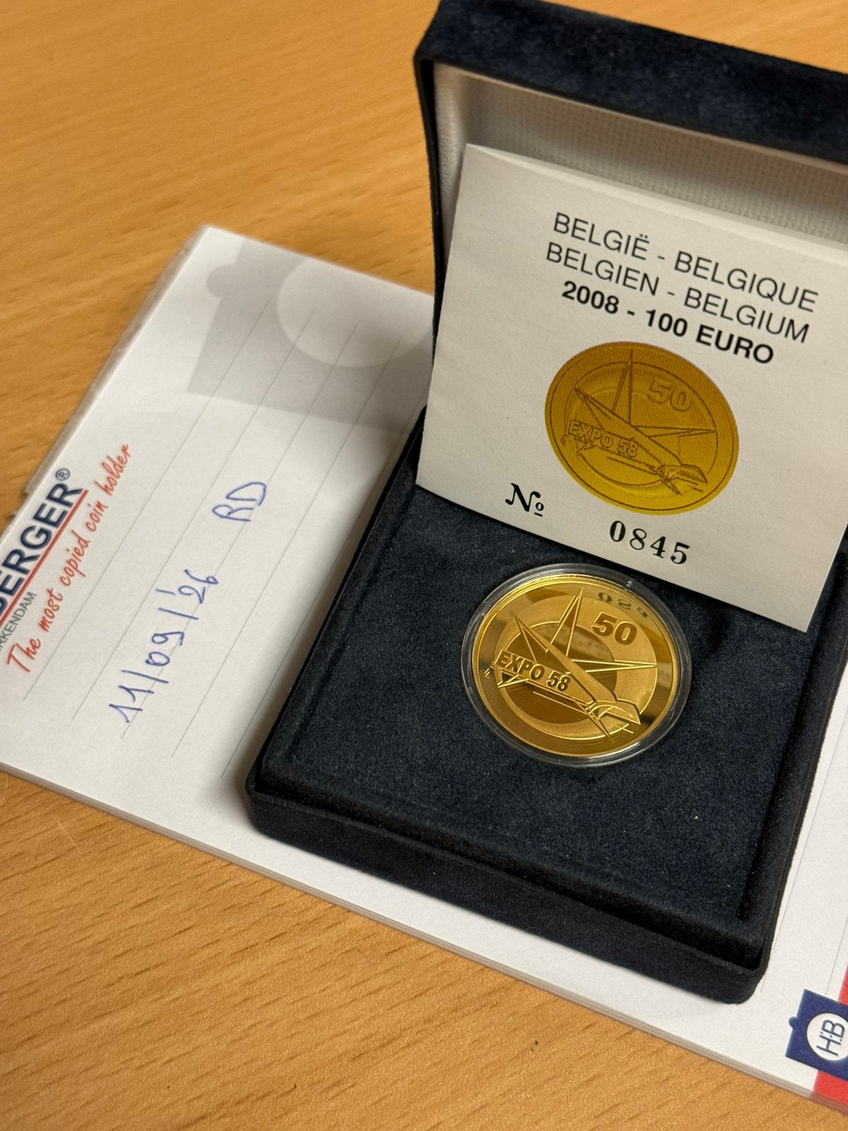 100 Euro Au - 50 jaar Expo ‘58, Monnaie en vrac, Or, Enlèvement, Or