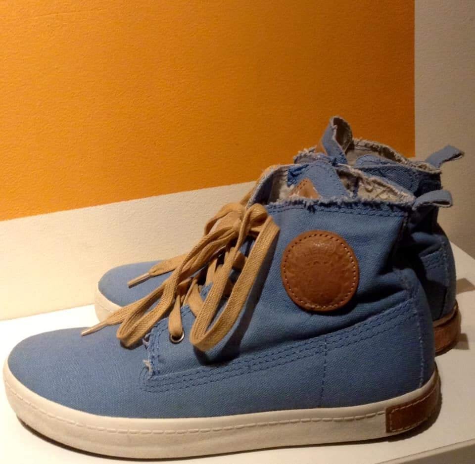 Sneakers Hautes en Toile Blackstone FM30 - Bleu - Taille 36, Enlèvement ou Envoi, Sneakers et Baskets, Comme neuf, Blackstone