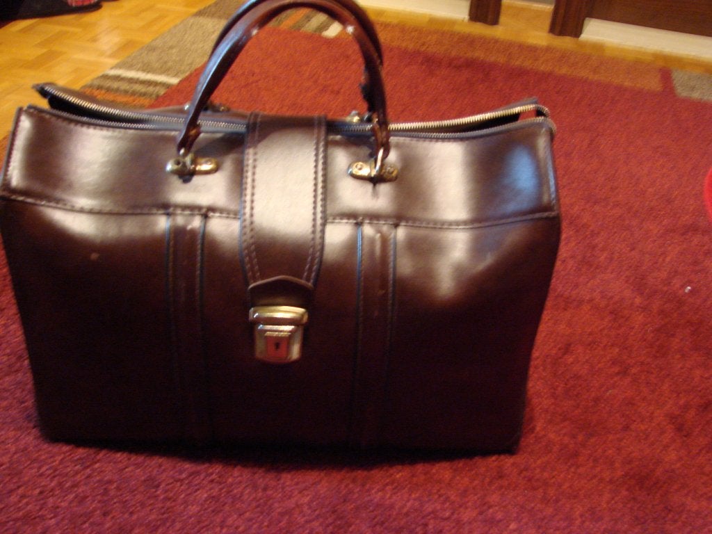 vintage: bagage-draagtas, Enlèvement, Utilisé, Jaune