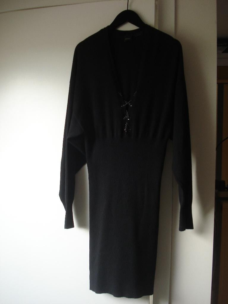 *VAL* Pinko zwart winterkleed, dames. mt L, Kleding | Dames, Jurken, Pinko, Zwart, Maat 42/44 (L), Ophalen of Verzenden