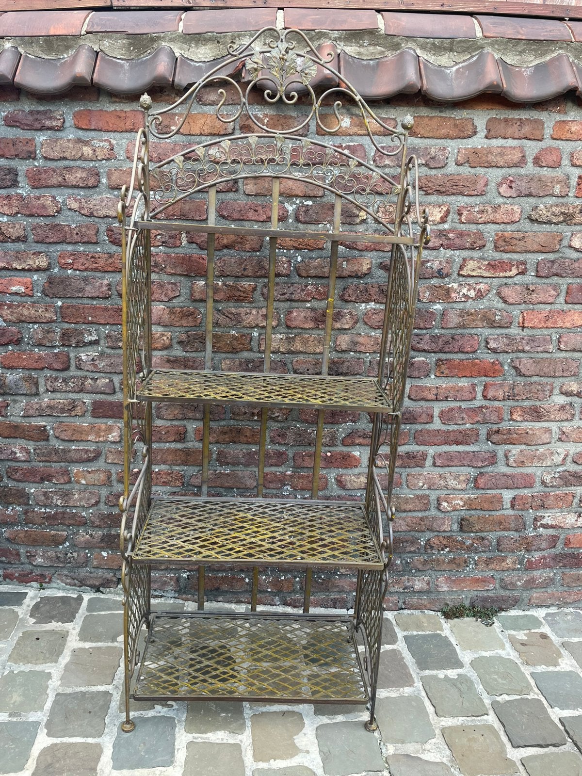 Vintage smeedijzeren etagère/plantenrek, Ophalen