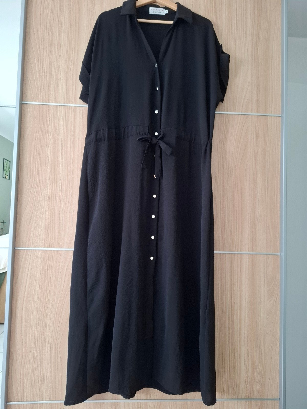 Zwart lang kleed maat 48, Kleding | Dames, Lola & Liza, Zwart, Maat 46/48 (XL) of groter, Ophalen of Verzenden