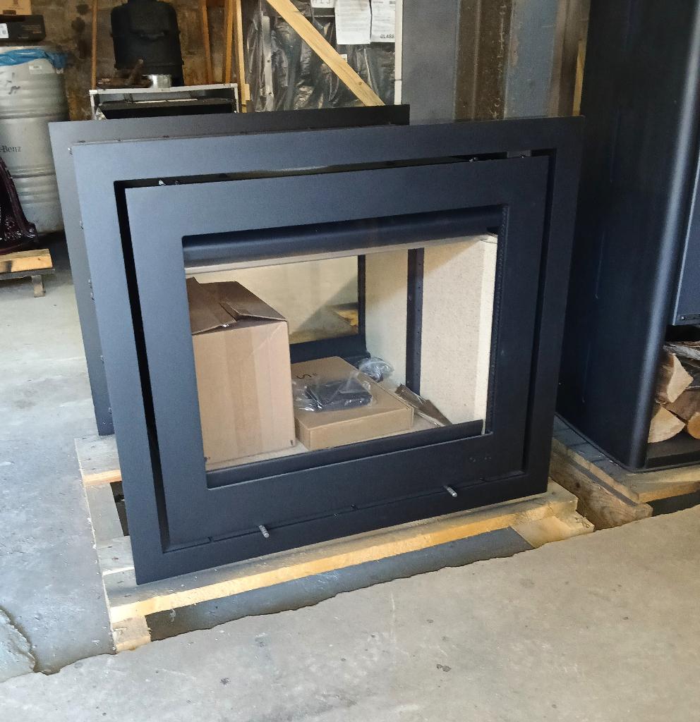 Superpromo poêle à bois double face de type Lotus H 570 T, Enlèvement ou Envoi, Neuf, Encastré, Cheminée au bois