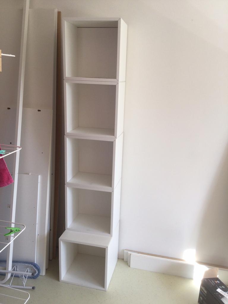 Vakkenkastjes Ikea Eket + 2 rails, Ophalen, Zo goed als nieuw