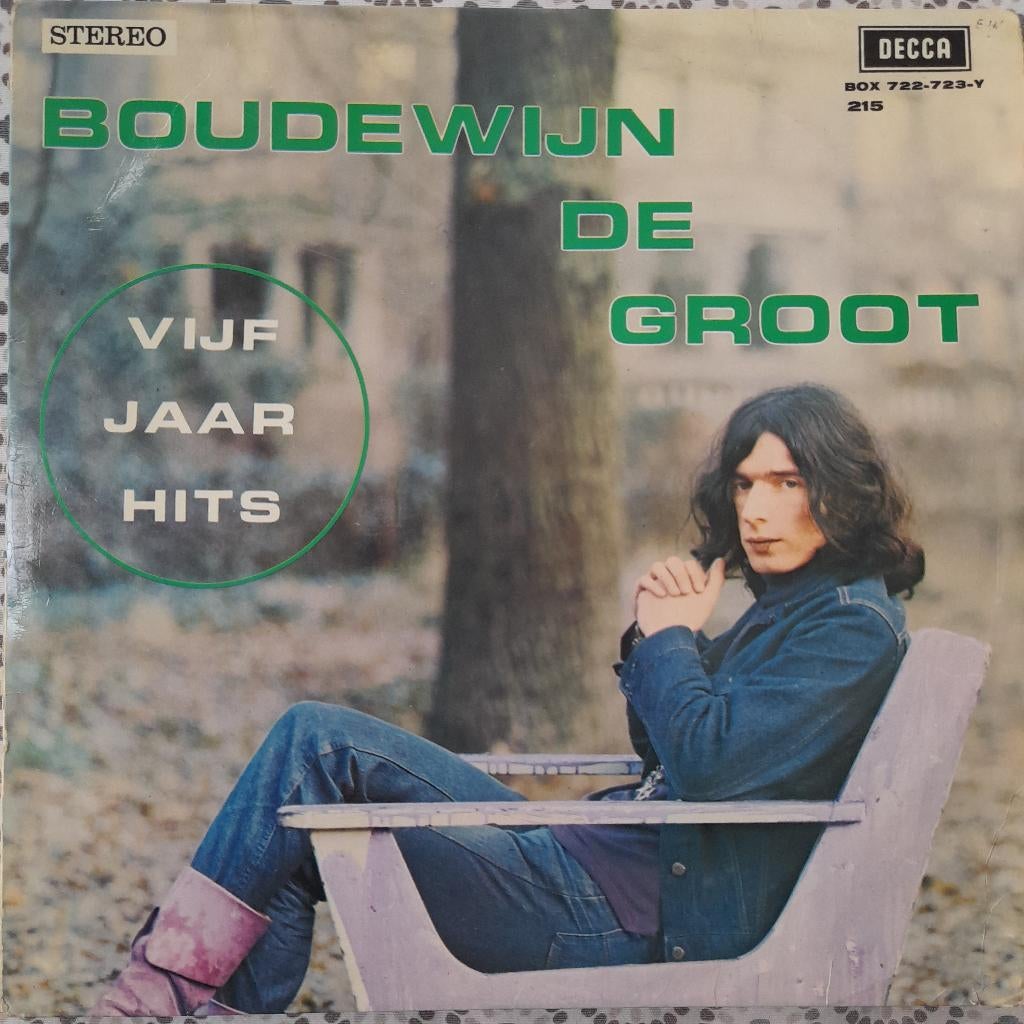 LP vinyl - Boudewijn De Groot	Vijf jaar hits	2LP, Enlèvement, Utilisé, 12 pouces, Autres genres