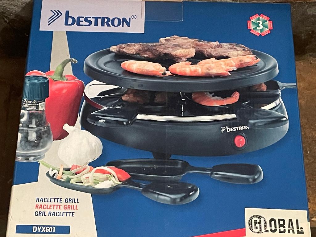 Appareil à raclette - grill  gourmet Bestron 6 pers. Nouveau, Electroménager, Appareils à gourmet, Enlèvement, Neuf