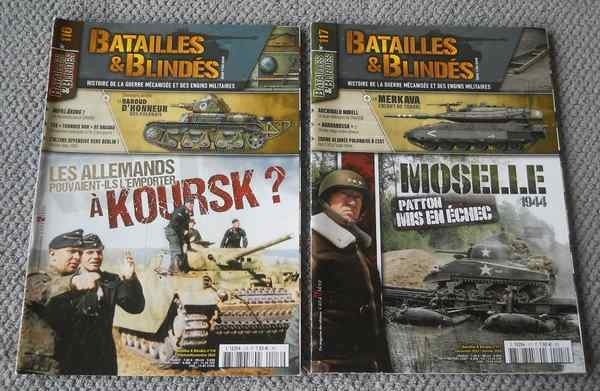2 numéros de Bataille & Blindés - Koursk Moselle, Enlèvement, Deuxième Guerre mondiale, Utilisé