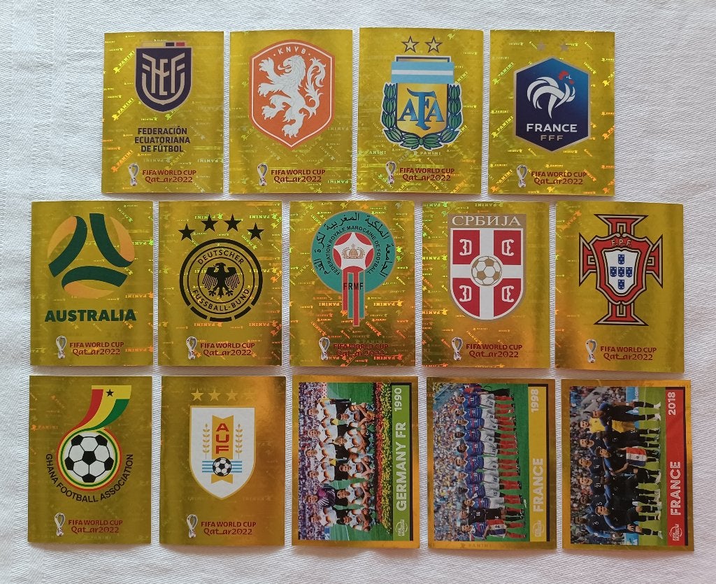 WK 2022 Panini stickers (blinkende), Hobby en Vrije tijd, Ophalen of Verzenden, Zo goed als nieuw, Meerdere stickers