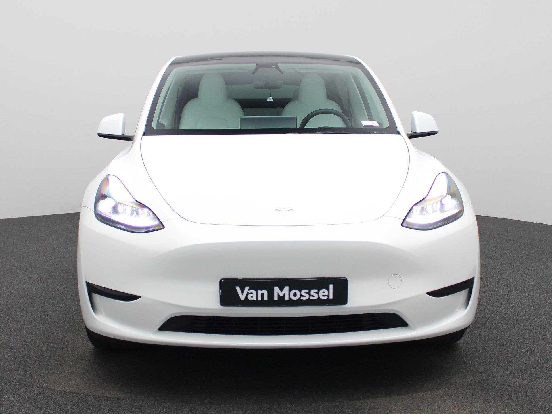 Tesla Model Y RWD, Auto's, Tesla, Automaat, Gebruikt, 347 pk, Wit