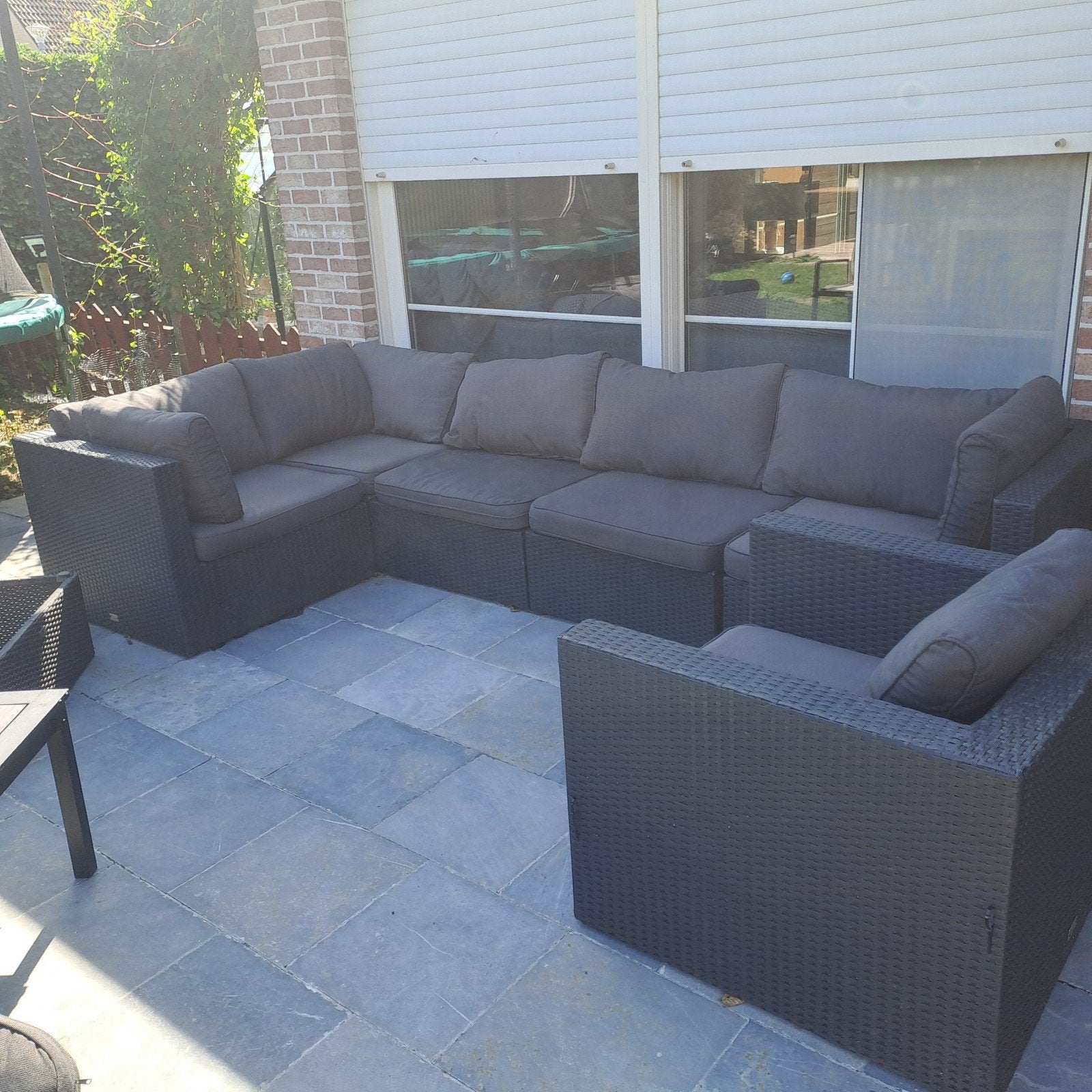 loungeset, Tuin en Terras, Ophalen, Gebruikt, Rotan, 6 zitplaatsen