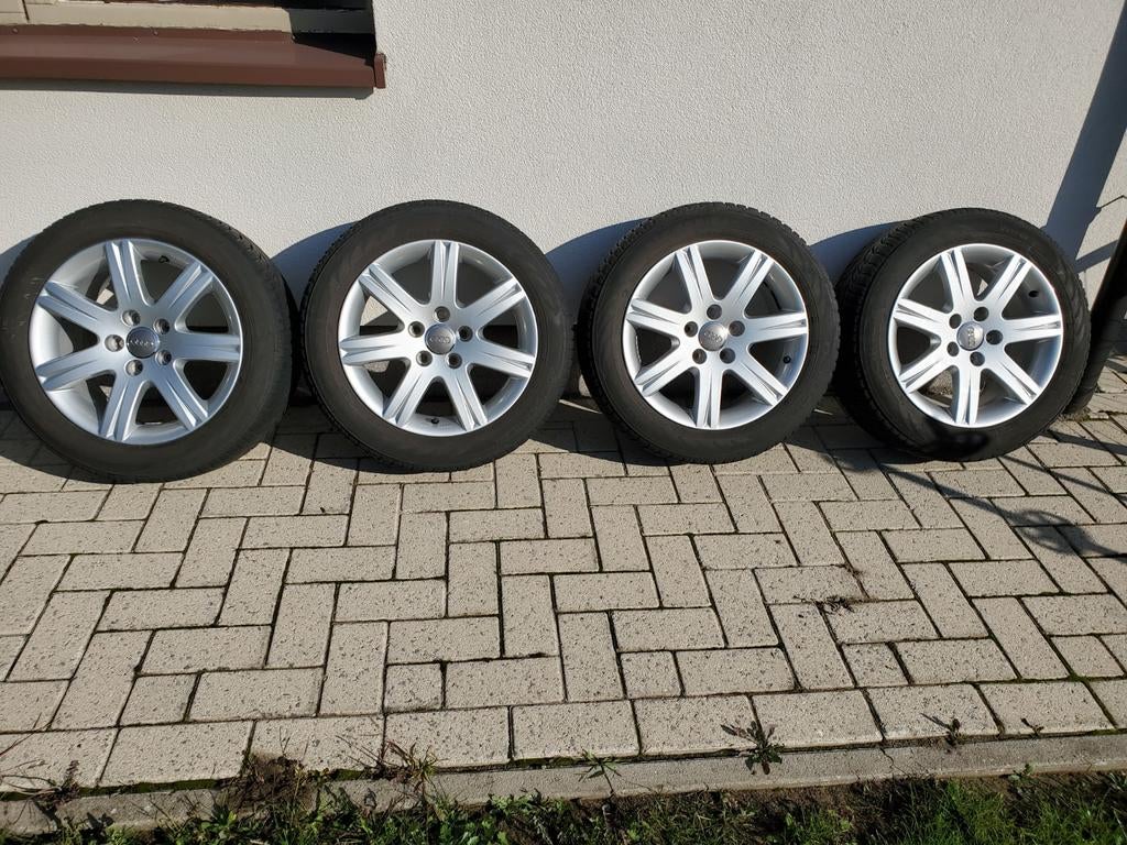 Originele Audi velgen met winterbanden                      , Enlèvement ou Envoi, Pneus hiver, Jante(s)