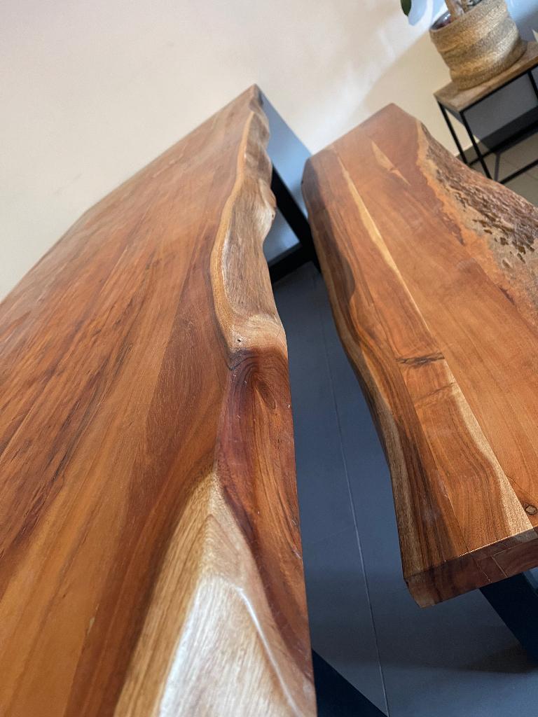 Massief houten tafel, Huis en Inrichting, Tafels | Eettafels, Ophalen, Overige materialen, 100 tot 150 cm, 200 cm of meer