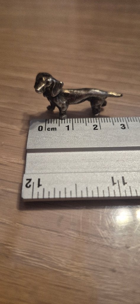 Metalen teckeltje, Ophalen of Verzenden, Gebruikt, Dier