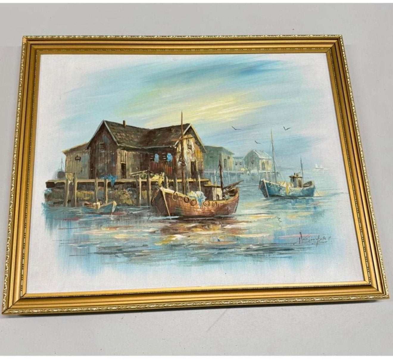 ALAN J. SIMPSON (1941-07) Peinture à l'huile signée, Enlèvement ou Envoi, Aquarelle, Paysage, Signé