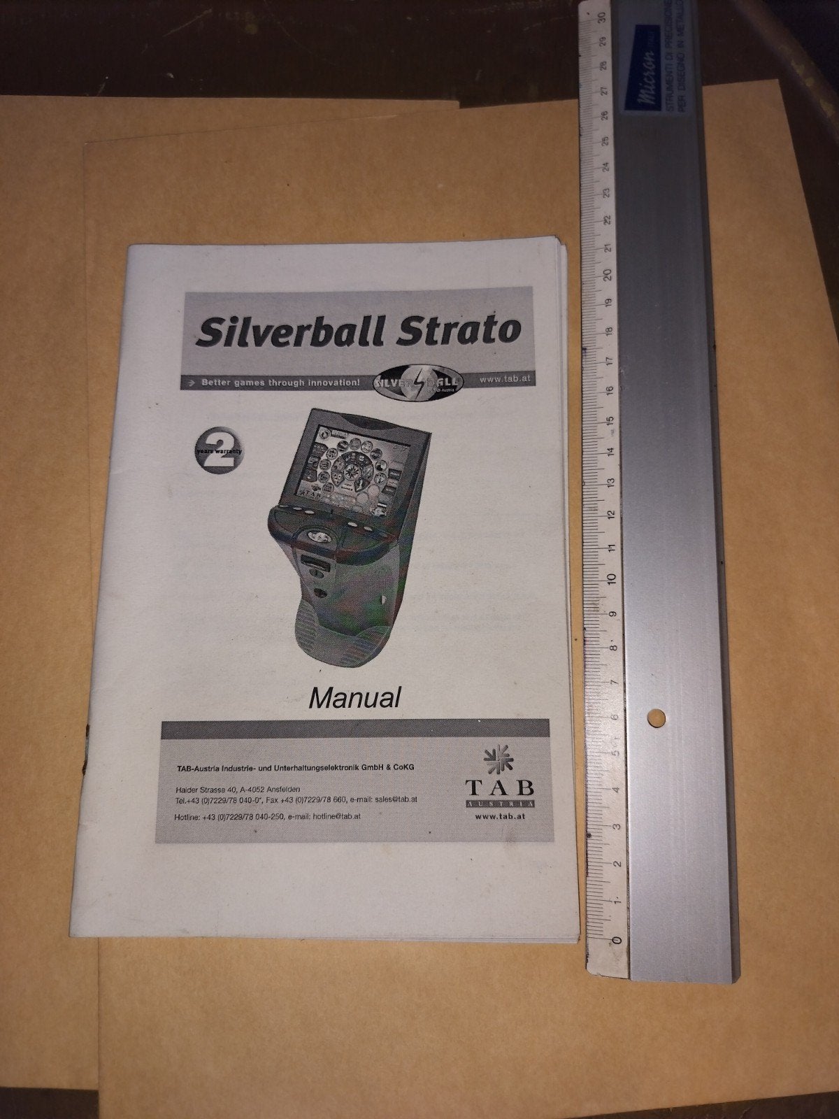 Service manual Silverball Strato TAB, Games en Spelcomputers, Games | Overige, Ophalen