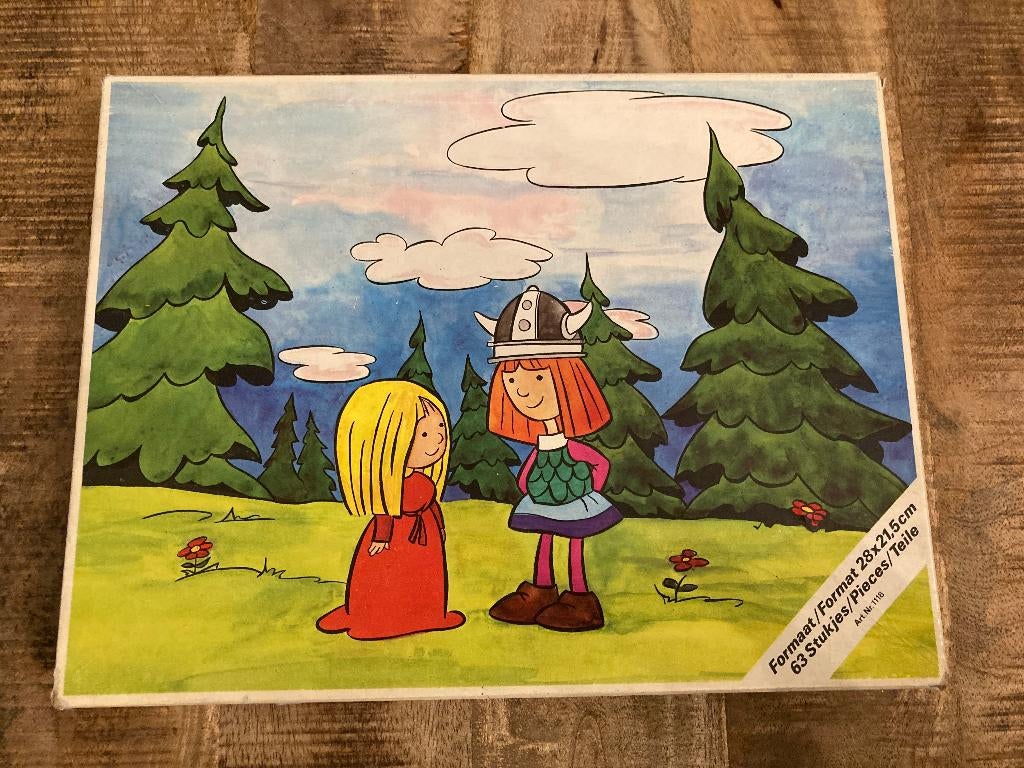 Puzzel Wickie de Viking - 63 stukjes - 1975, Ophalen of Verzenden, Meer dan 50 stukjes, Gebruikt