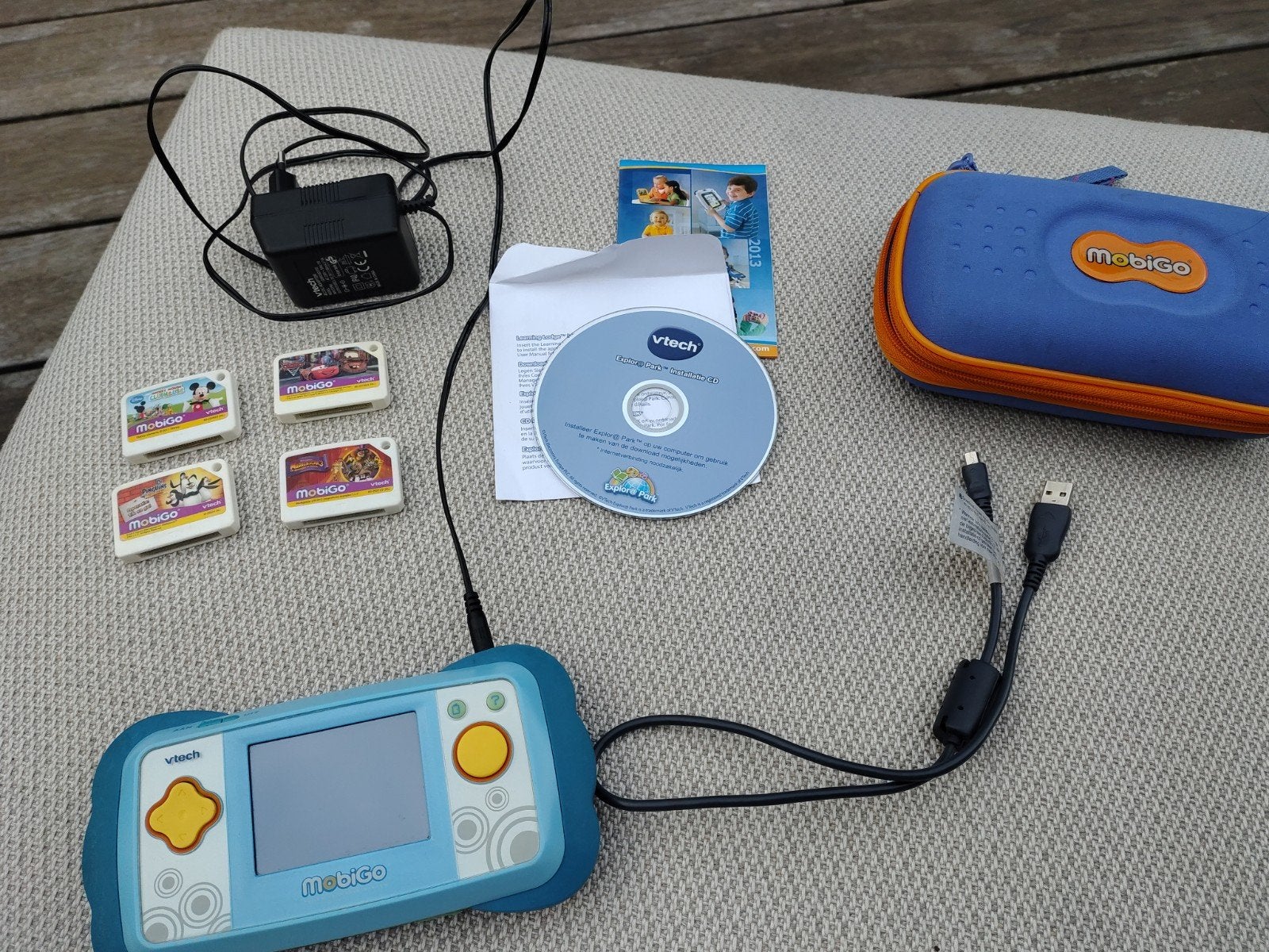 mobigo compleet met 4 spelletjes, Games en Spelcomputers, Spelcomputers | Nintendo Game Boy, Ophalen, Gebruikt