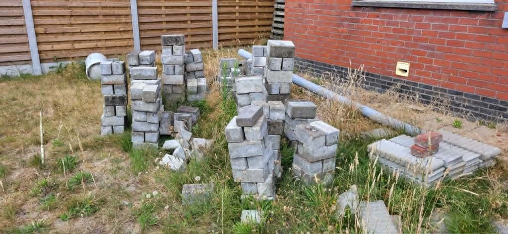 betonnen  terras klinkers, Tuin en Terras, Ophalen, Gebruikt, Beton, Klinkers