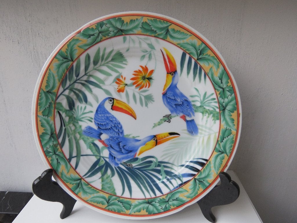 Plaque murale Japon, toucans Tao Mei dans la forêt, Enlèvement ou Envoi