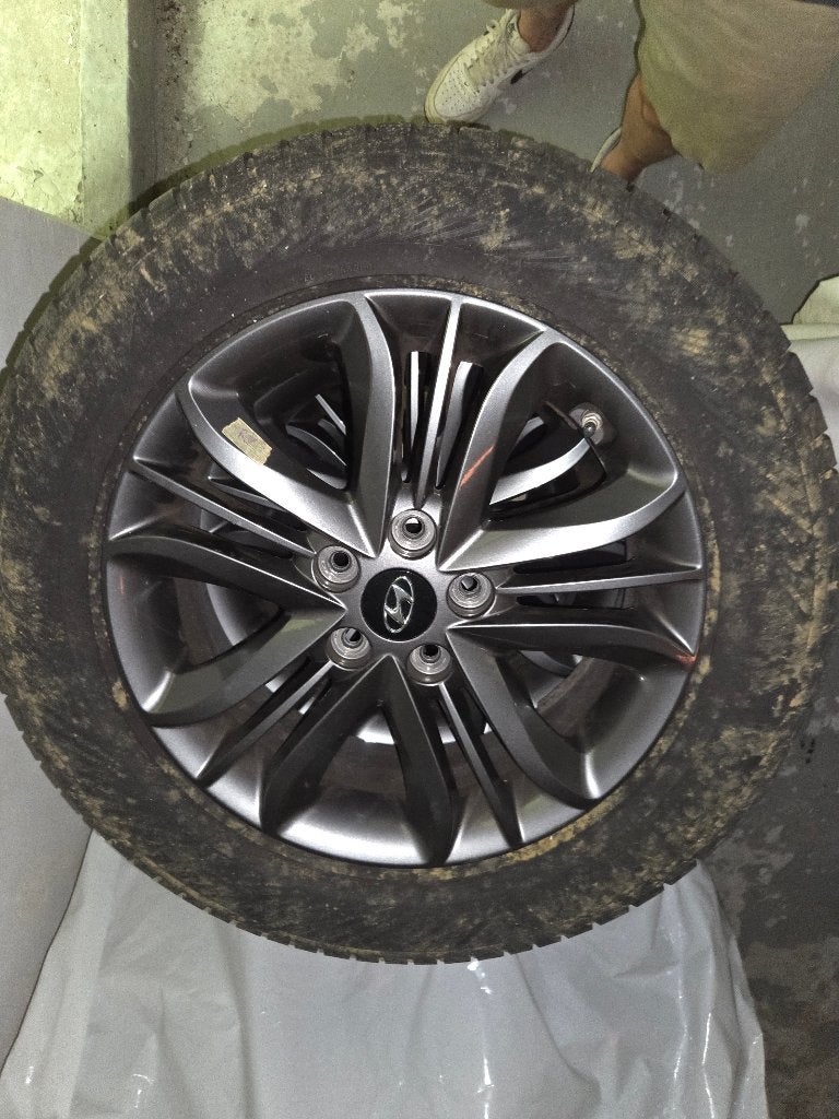 4 velgen Hyundai ix35, Auto-onderdelen, Ophalen, Velg(en), 17 inch, Winterbanden