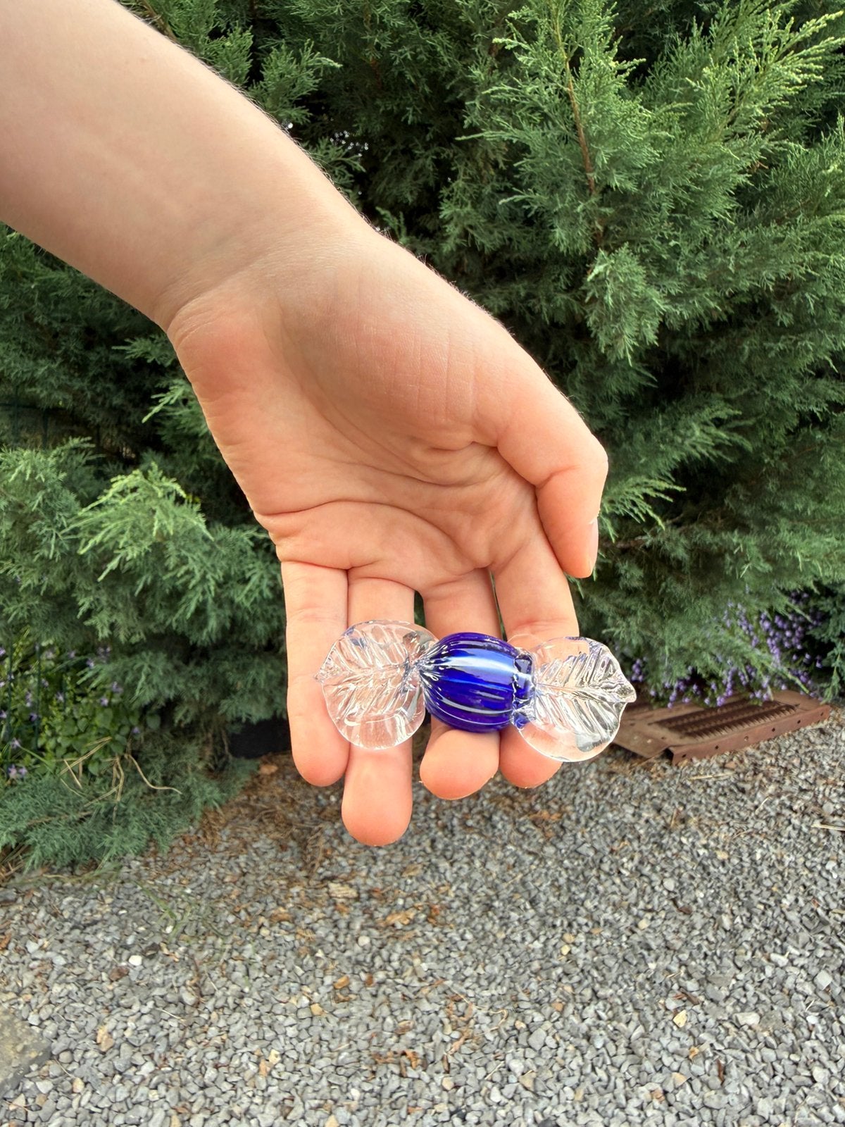 Bonbon décoratif en verre bleu, Neuf, Verre, Bleu, Moderne
