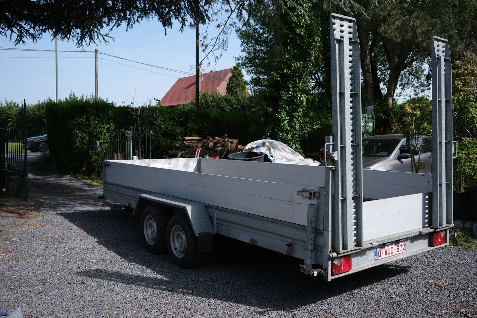 Remorque plateau porte-engin BW Trailers 3T5 - 2013, Enlèvement, Utilisé
