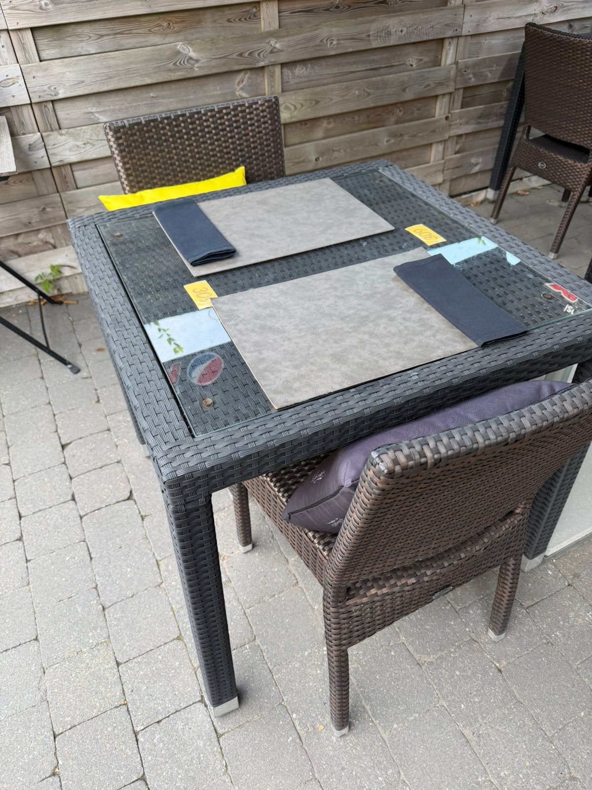 Terras horeca, Ophalen, Gebruikt, Vierkant, Wicker