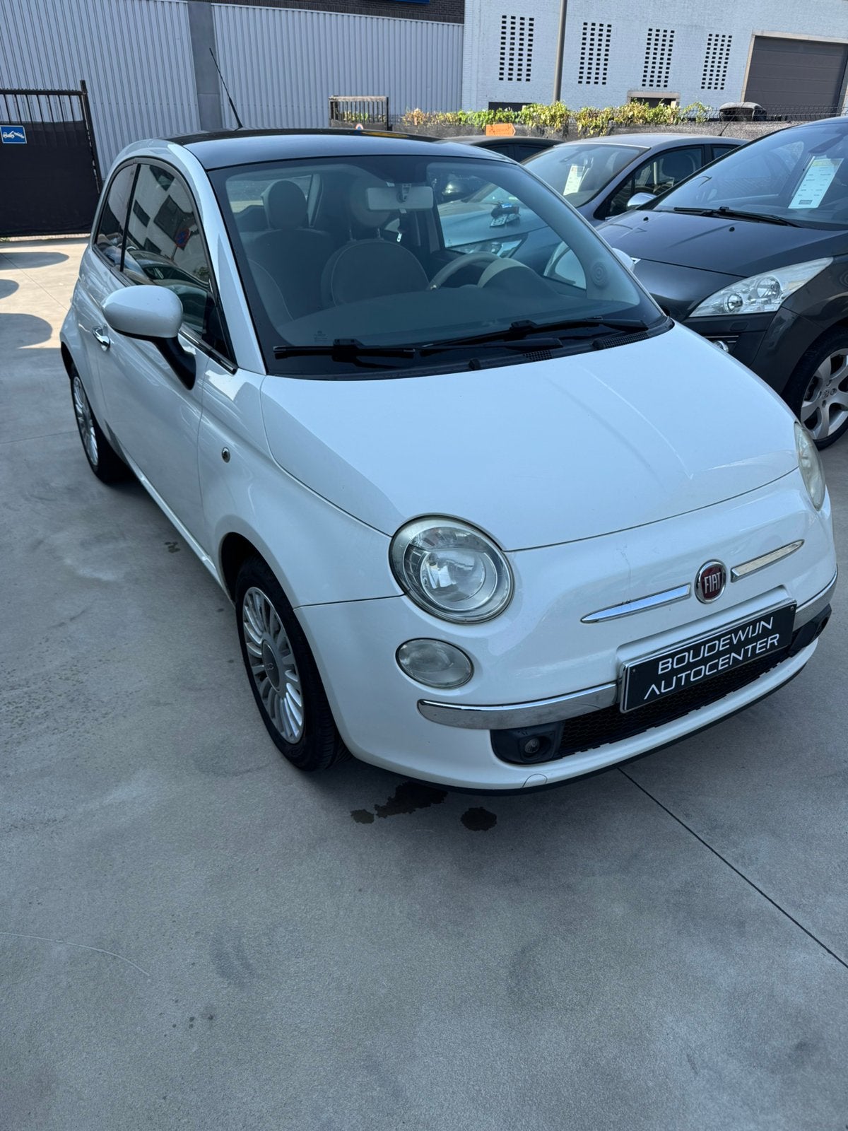 Fiat 500 1.2benzine 147xxxkm wit pano dak Garantie Keuring, Autos, Fiat, Achat, Beige, Entreprise, Garantie prolongée