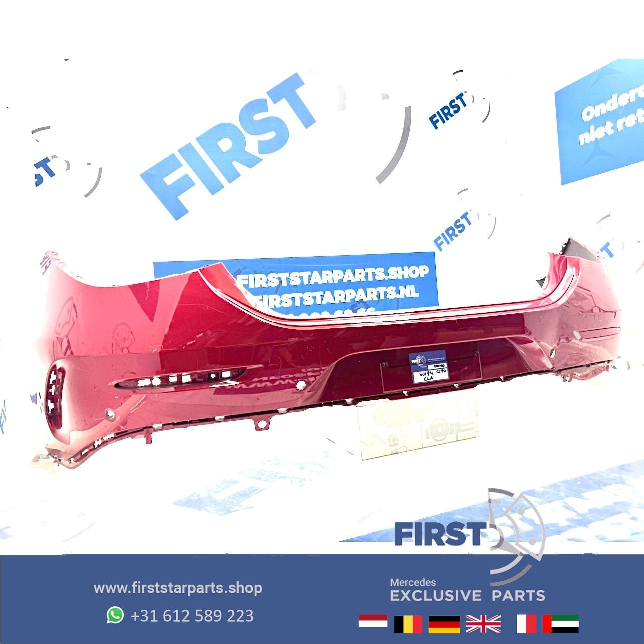 W174 BUMPER CLA AMG ACHTERBUMPER A1748859301 2025-2027 ZWART, Gebruikt, -, Ophalen of Verzenden, Achter