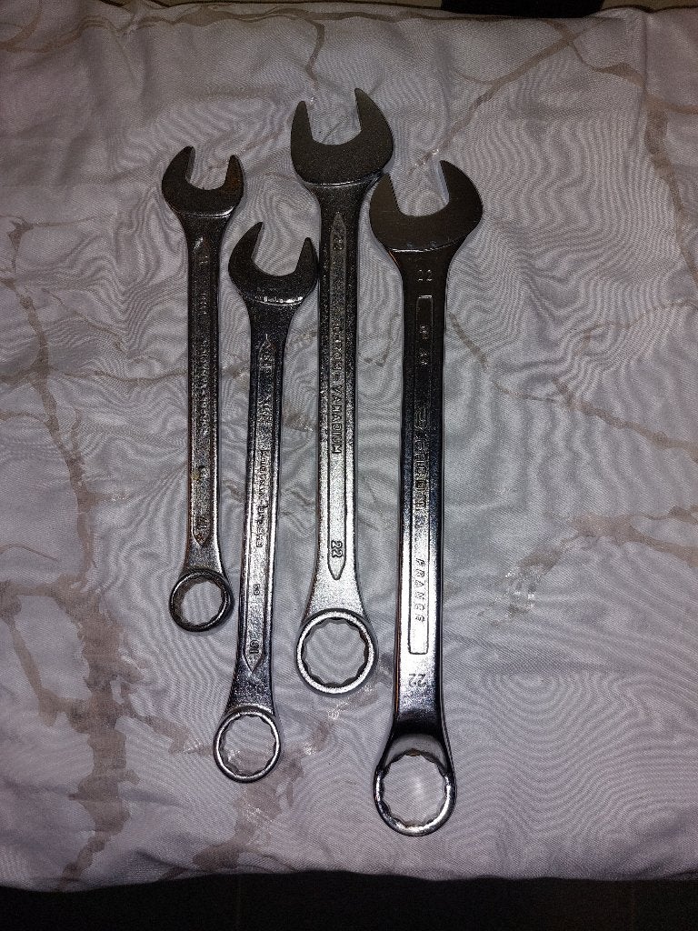 Set van 4 gebruikte combinatiesleutels, Ophalen of Verzenden